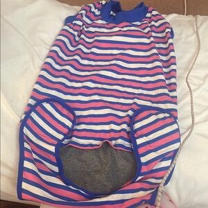 Striped Pink and Blue Dog Shirt